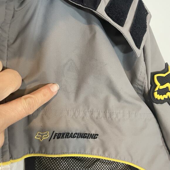 Fox Racing Winter Coat Parka Gray Black Men's M Snowmobiling Ski Hooded Jacket - Picture 11 of 15